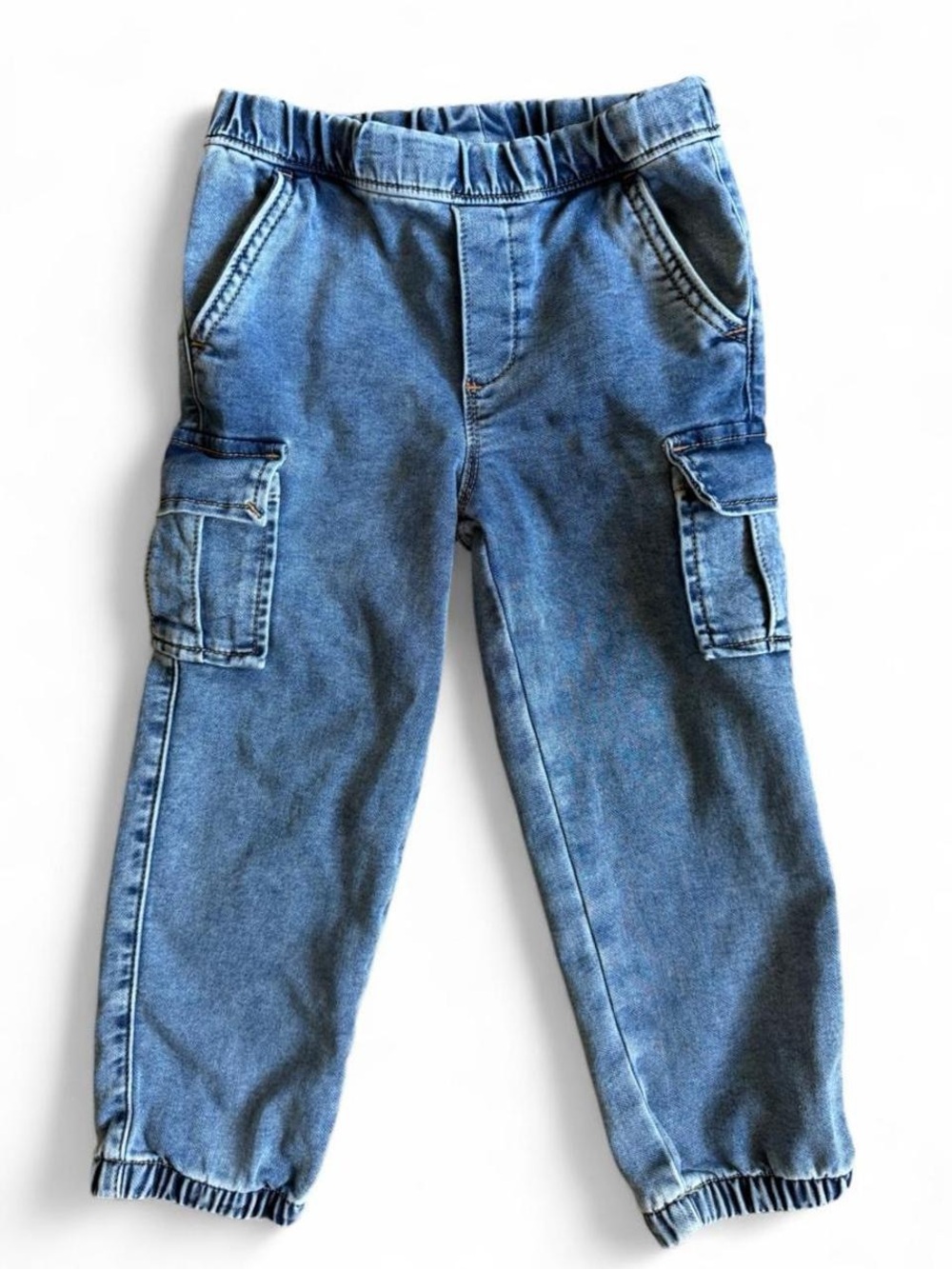 GAP Light Blue Cargo Denim Joggers for Kids